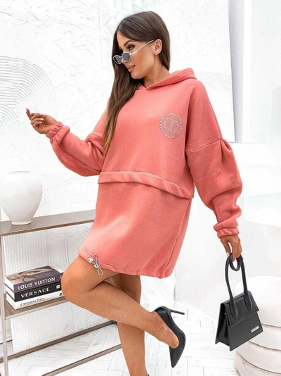 Royalfashion Women's cotton mini dress hoodie type