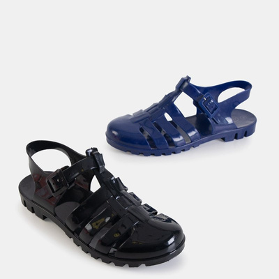 Black rubber sandals for women Gladisy - Footwear