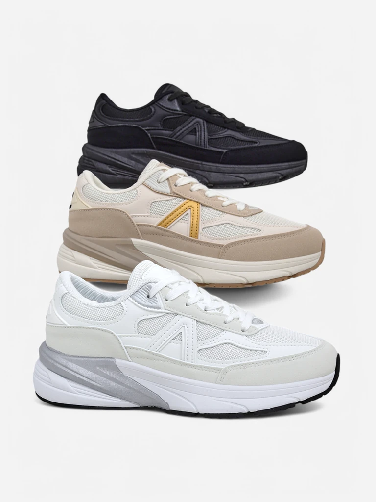 Royalfashion Women's sports sneakers on a thicker sole Moderax