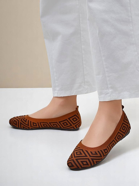 Royalfashion Женские тканевые балетки с геометрическим принтом Metric