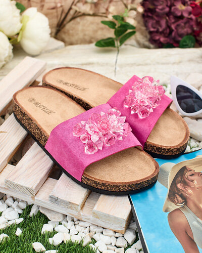 Royalfashion Women's Villo rhinestone flip-flops