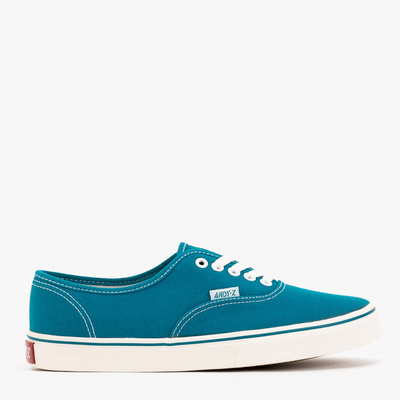 Turquoise men's lace-up sneakers Okilet - Footwear