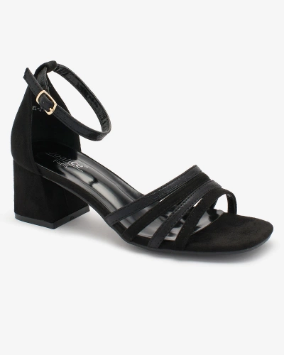 Royalfashion Women's Blakky black low post sandals