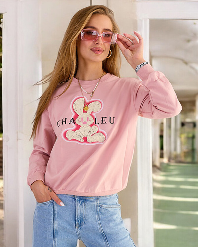 Royalfashion Women's Cotton Thin Print Sweatshirt