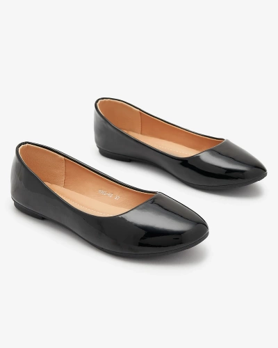 Black Women's Lacquered Ballerinas Fama - Footwear