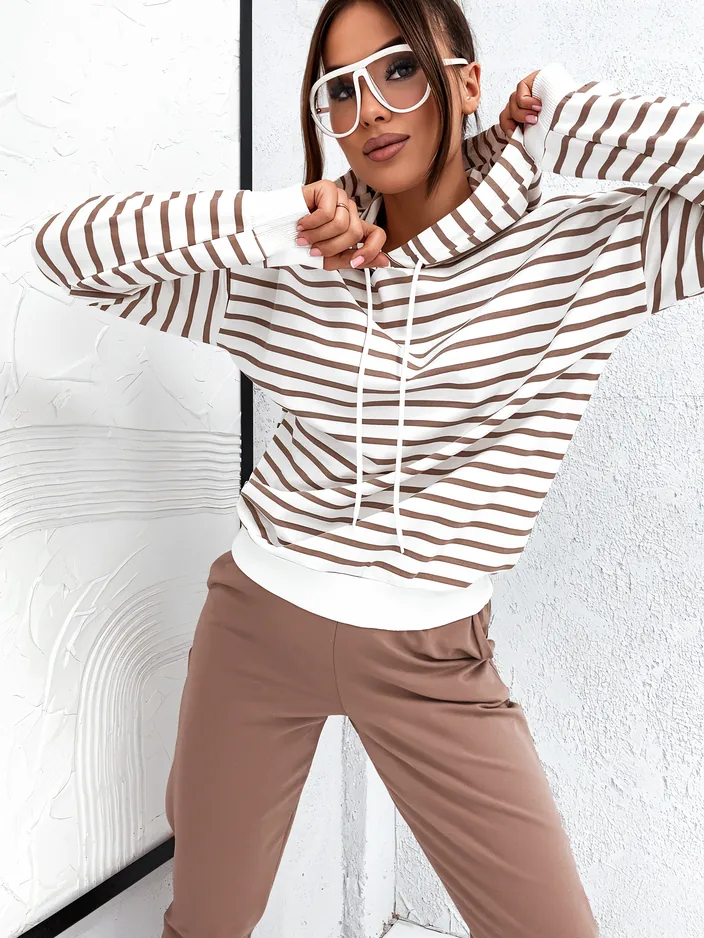 Royalfashion Women's striped tracksuit set