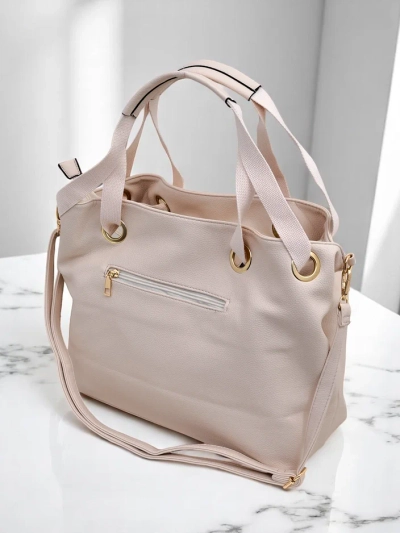 Royalfashion Large women's shopper bag made of eco-leather