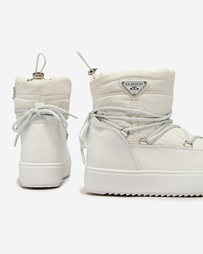 Royalfashion Женские ботинки-слипы a'la snow boots in white Vevnose