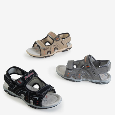 Gray children's sandals with Velcro Roser - Footwear