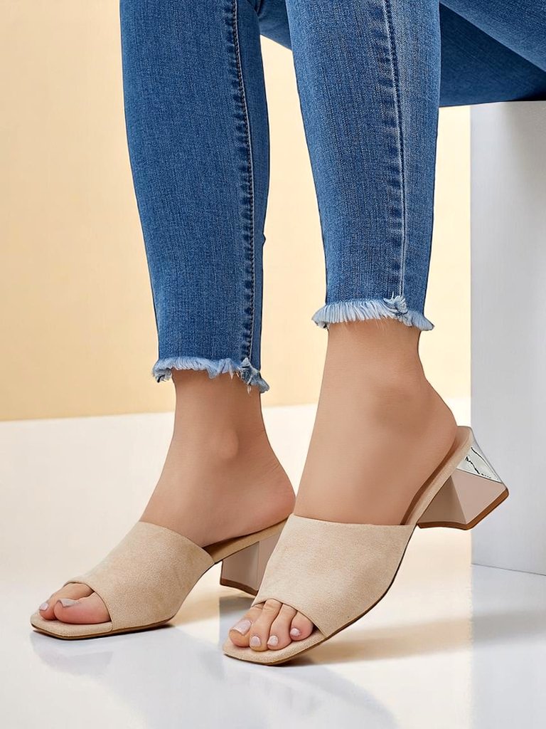 Royalfashion women’s slides with decorative heels Vollatie