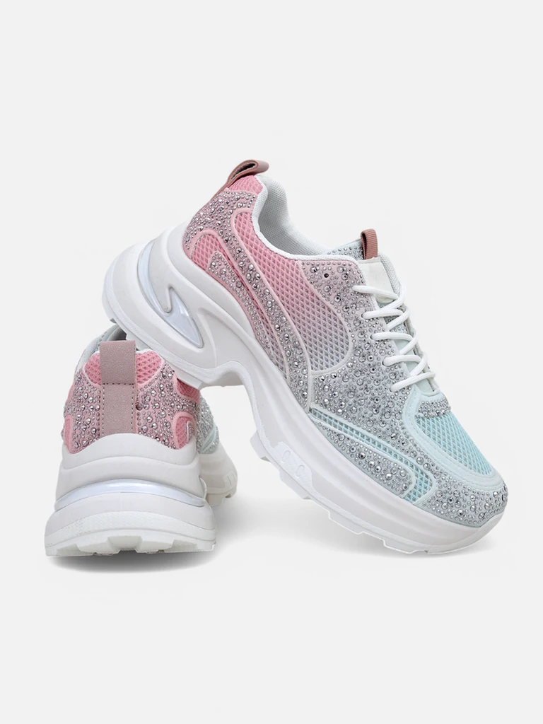 Royalfashion Women's sports sneakers with rhinestones Bloss