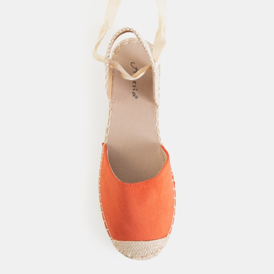 Tied orange espadrilles Edola - Shoes