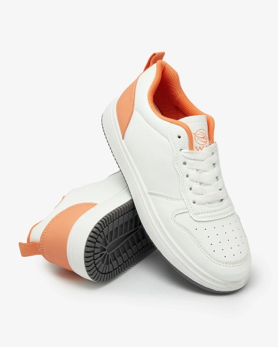 Royalfashion White and orange Colorburst Classics sports shoes