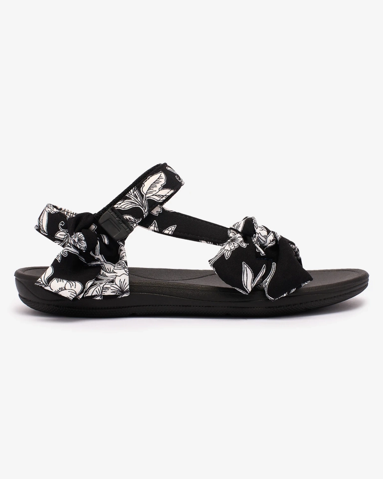 Royalfashion Women's sandals with print in black Andreti