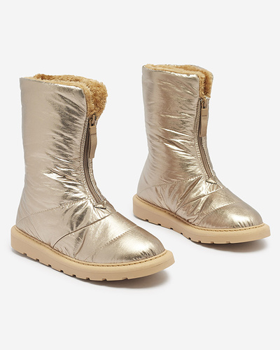 Pink-gold women's shoes a'la snow boots Tirigga- Footwear