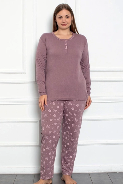 Royalfashion Women's Cotton 2-Piece Butterfly Pajama PLUS SIZE