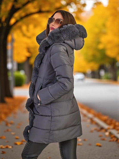 Royalfashion Women's jacket with detachable sleeves