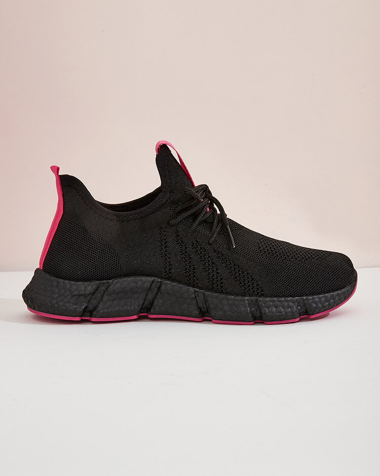 Black and fuchsia women's sports shoes Bommgi - Footwear
