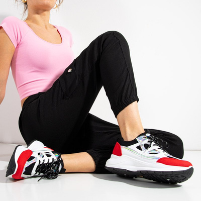 Black and red women's sports shoes Mendrion - Footwear