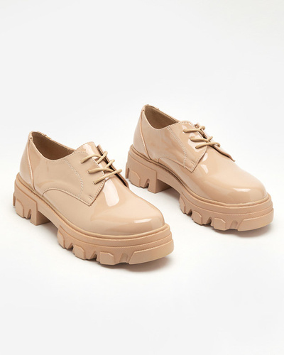 Ladies' beige lacquered shoes Binotsi - Footwear