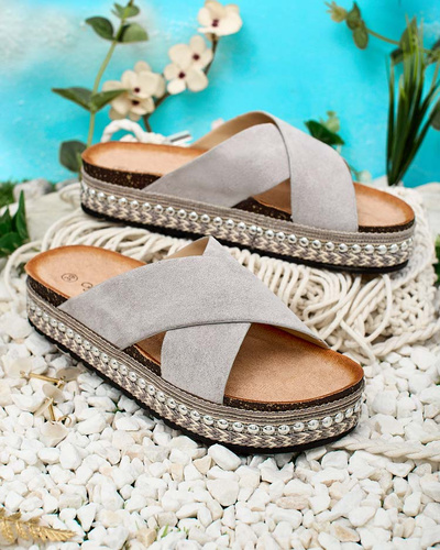 Royalfashion Sieviešu Tomlla flip-flops ar plakanu zoli