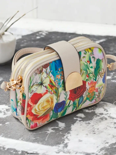 Royalfashion Small women's handbag with flowers