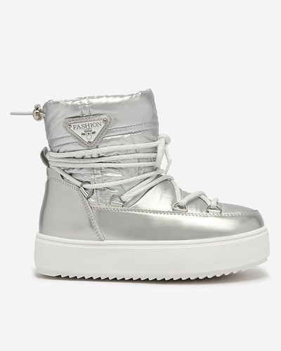 Royalfashion Children's slip-on shoes a'la snow boots in silver Asifa