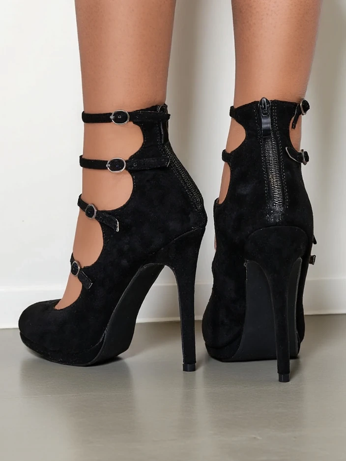 Royalfashion Sieviešu stiletto papēži ar siksniņām Celose