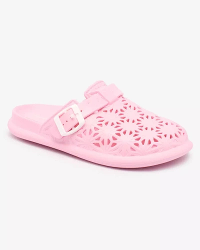 Royalfashion Pink Openwork Women's Fuslli Flip-Flops