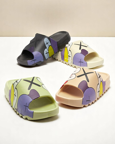 Женские сандалии Flora кремовые резиновые удобные на лето