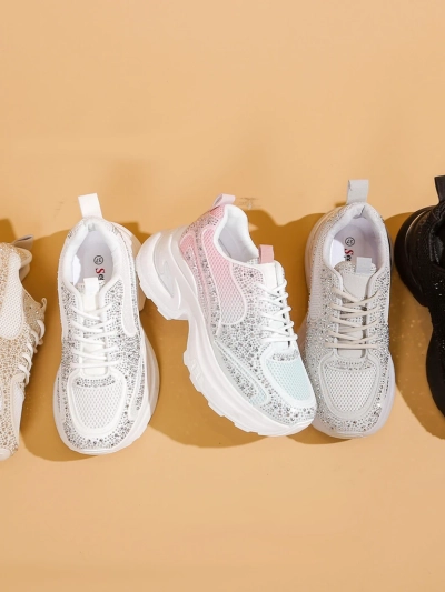 Royalfashion Sieviešu Sporta Čības ar Rhinestones Bloss