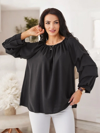 Royalfashion Women's blouse a'la Spanish style with frills