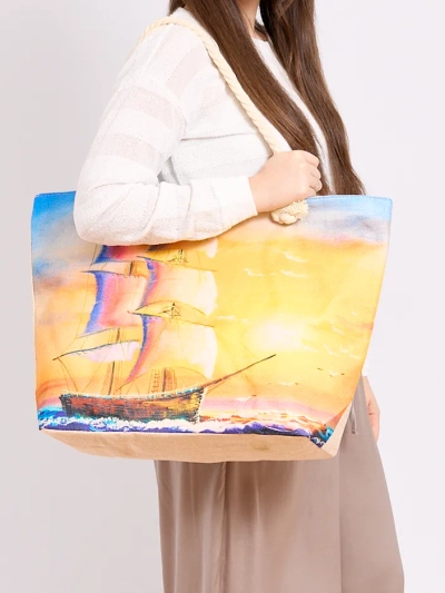 Royalfashion Large fabric bag with print