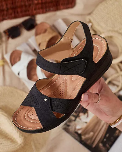 Royalfashion Sieviešu sandales Obbiave ar zemu papēdi