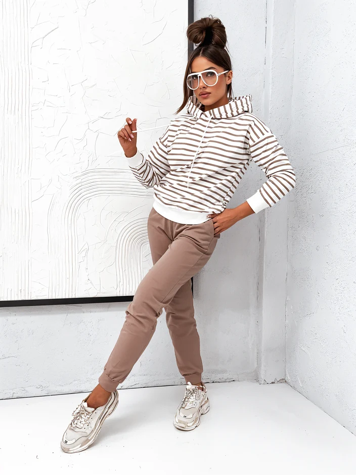 Royalfashion Women's striped tracksuit set