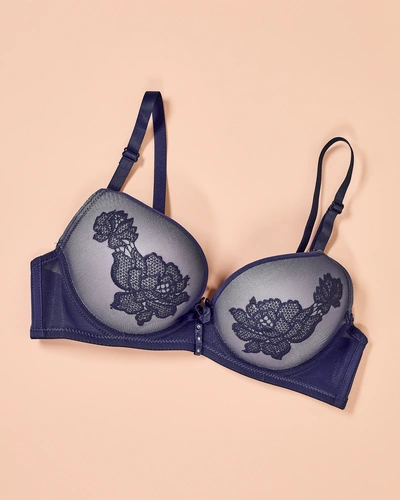 Royalfashion Women's padded bra with lace