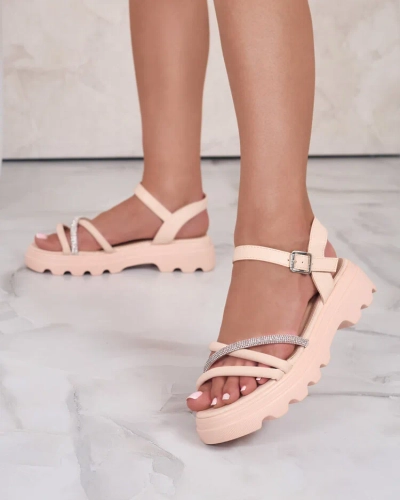 Royalfashion Women's zirconia sandals Ofavle