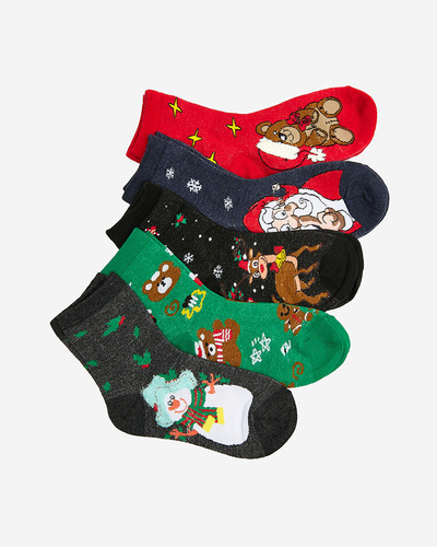 Royalfashion Set of children's Christmas socks 5/pack