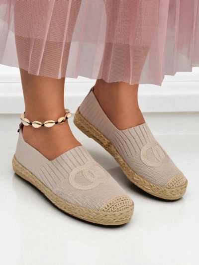 Aurelia Espadrìle Royalfashion Beżowe – Płàskie wsuwane buty dàmskie