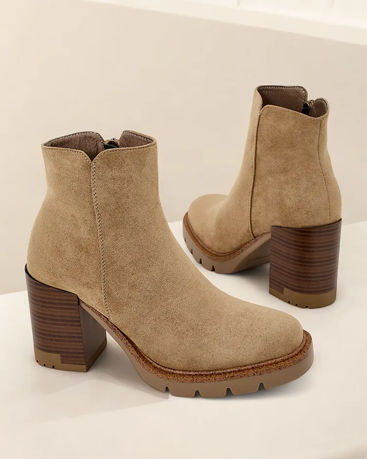 Royalfashion Ladies ankle boots on a post Mribo