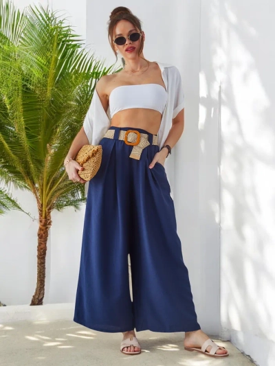 Royalfashion Sieviešu plati viskozes bikses