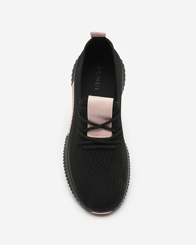 Black women's sports shoes with pink inserts Keteti - Footwear