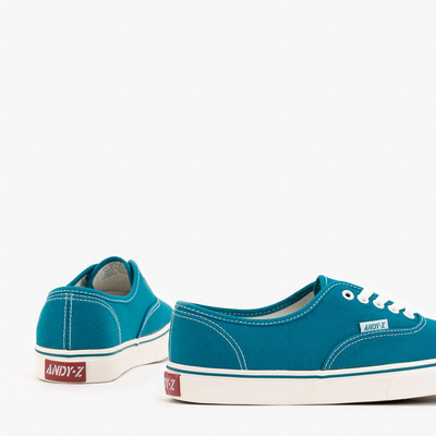 Turquoise men's lace-up sneakers Okilet - Footwear