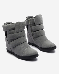 Royalfashion Grey sneakers on covered heel Brisa