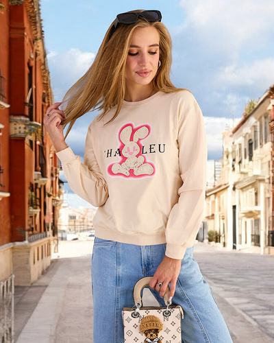 Royalfashion Women's Cotton Thin Print Sweatshirt