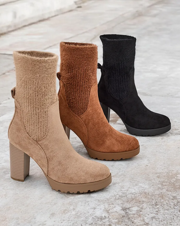 Royalfashion Sieviešu ķēdes zābaki uz pacēlāja Libbo