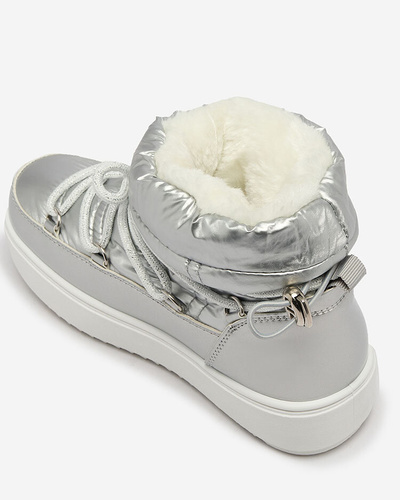 Royalfashion Children's slip-on shoes a'la snow boots in silver Asifa