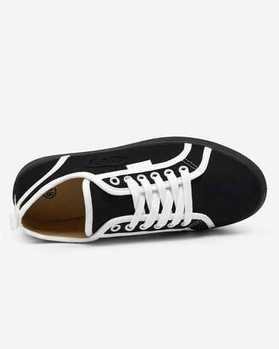 Black women's sneakers with Wefera patch -