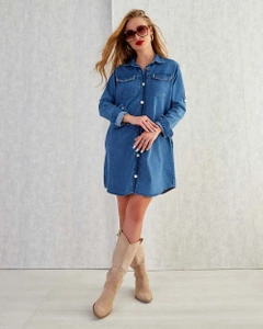 Royalfashion Women's cotton mini a'la denim dress