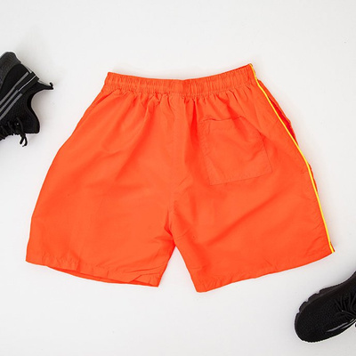 Neon orange men's sports shorts shorts - Clothing